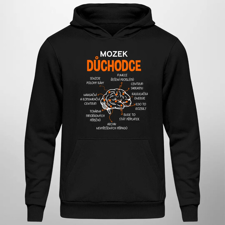 Mozek důchodce - pánská mikina s potiskem