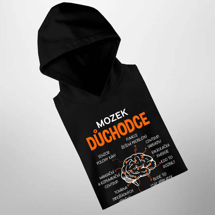 Mozek důchodce - pánská mikina s potiskem