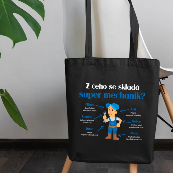 Z čeho se skládá super důchodce? - taška s potiskem