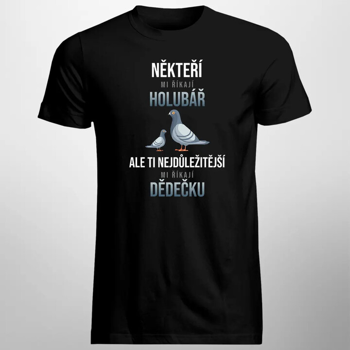 Někteří mi říkají holubář, ale ti nejdůležitější mi říkají dědečku- pánské tričko s potiskem