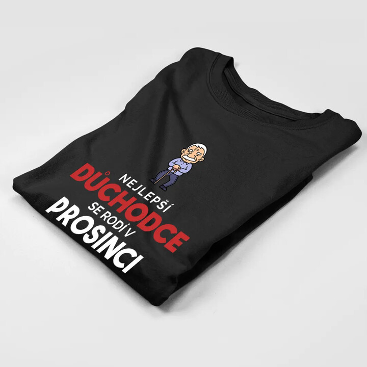 Nejlepší důchodce se rodí v prosinci - pánské tričko s potiskem