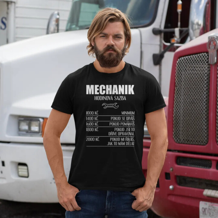 Mechanik - hodinová sazba verze 2 - pánské tričko s potiskem