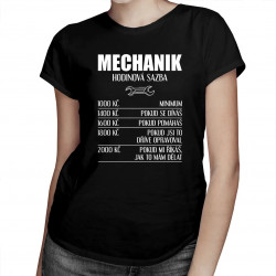 Mechanik - hodinová sazba - dámské tričko s potiskem