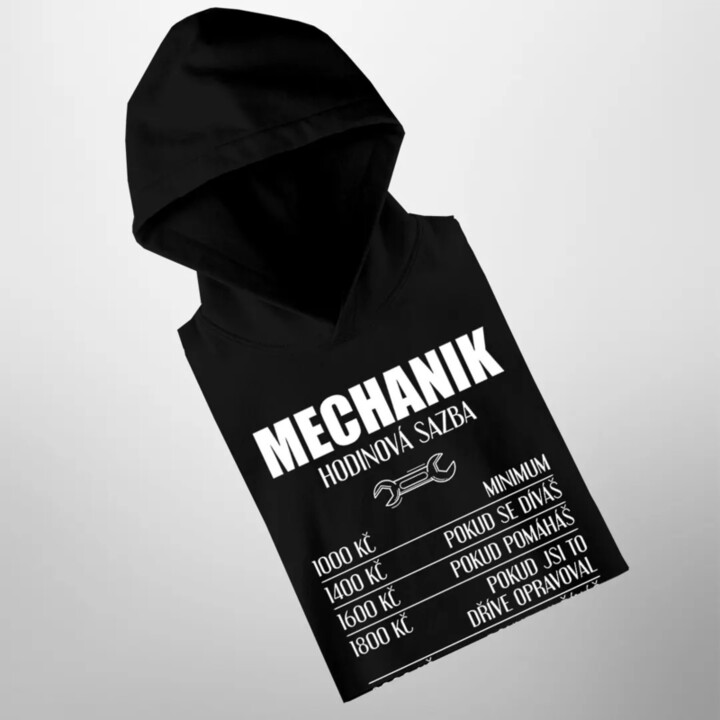 Mechanik - hodinová sazba verze 2 - pánská mikina s potiskem