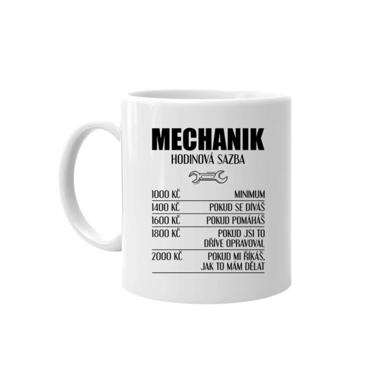 Mechanik - hodinová sazba verze 2 - hrnek s potiskem