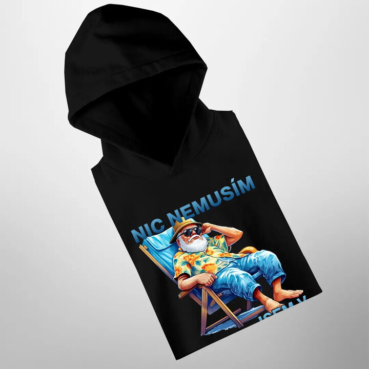 Nic nemusím, jsem v důchodu verze 2 - pánská mikina s potiskem