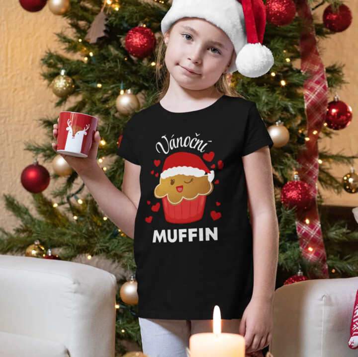 Vánoční muffin - dětské tričko s potiskem