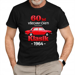 60 let - všechny části originál - Klasik 1964 - pánské tričko s potiskem