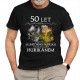 1974 - 50 let života slunečního paprsku v kombinaci s malým hurikánem - pánské tričko s potiskem