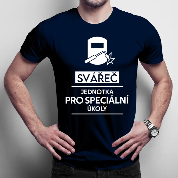 Svářeč - jednotka pro speciální úkoly - pánské tričko s potiskem