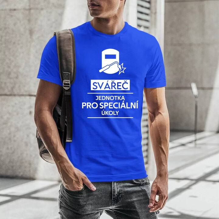 Svářeč - jednotka pro speciální úkoly - pánské tričko s potiskem
