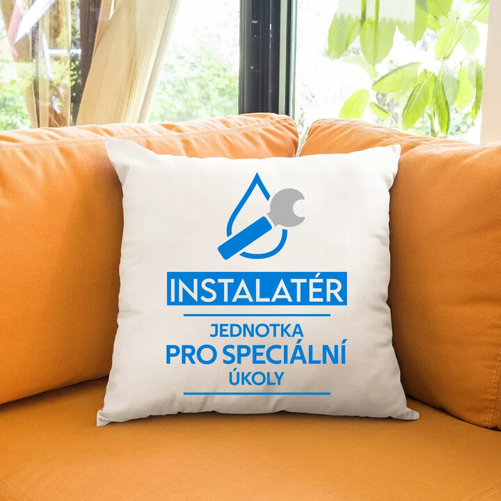 Instalatér - jednotka pro speciální úkoly - polštář s potiskem