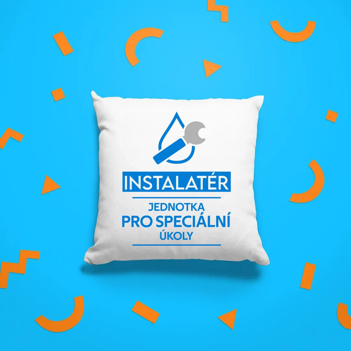 Instalatér - jednotka pro speciální úkoly - polštář s potiskem