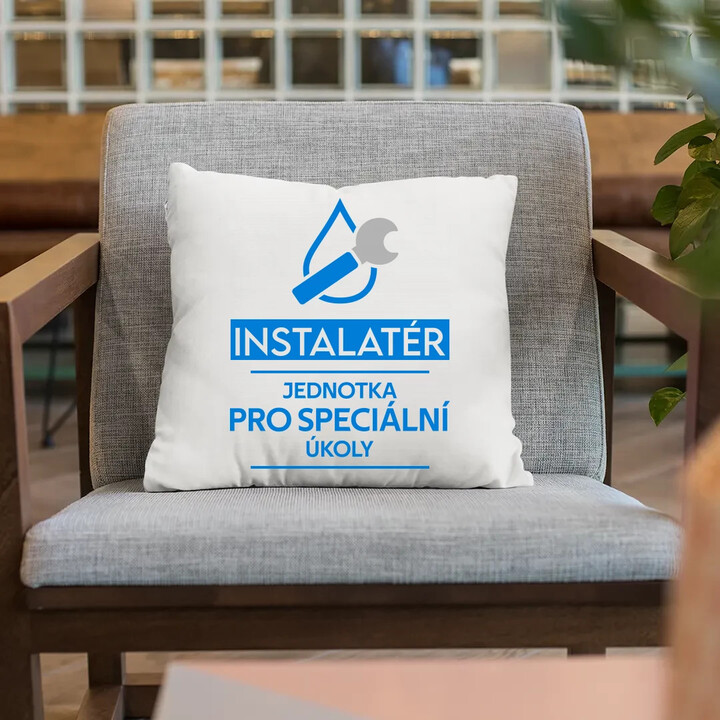 Instalatér - jednotka pro speciální úkoly - polštář s potiskem