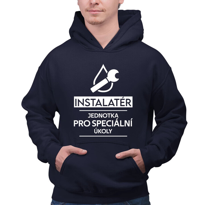 Instalatér - jednotka pro speciální úkoly - pánská mikina s potiskem