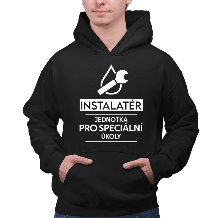 Instalatér - jednotka pro speciální úkoly - pánská mikina s potiskem