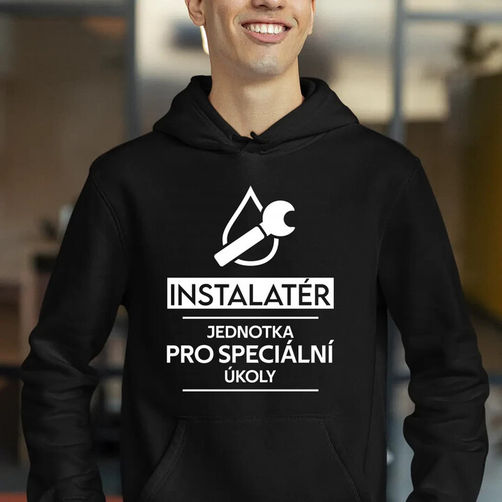 Instalatér - jednotka pro speciální úkoly - pánská mikina s potiskem