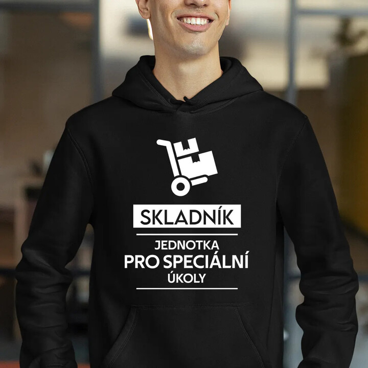 Skladník - jednotka pro speciální úkoly - pánská mikina s potiskem
