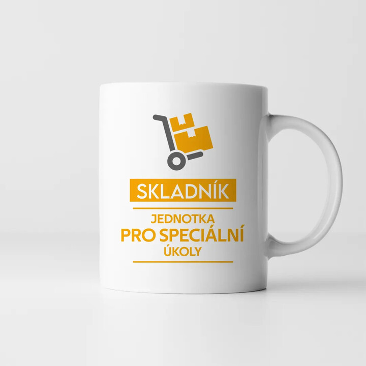 Skladník - jednotka pro speciální úkoly - hrnek s potiskem