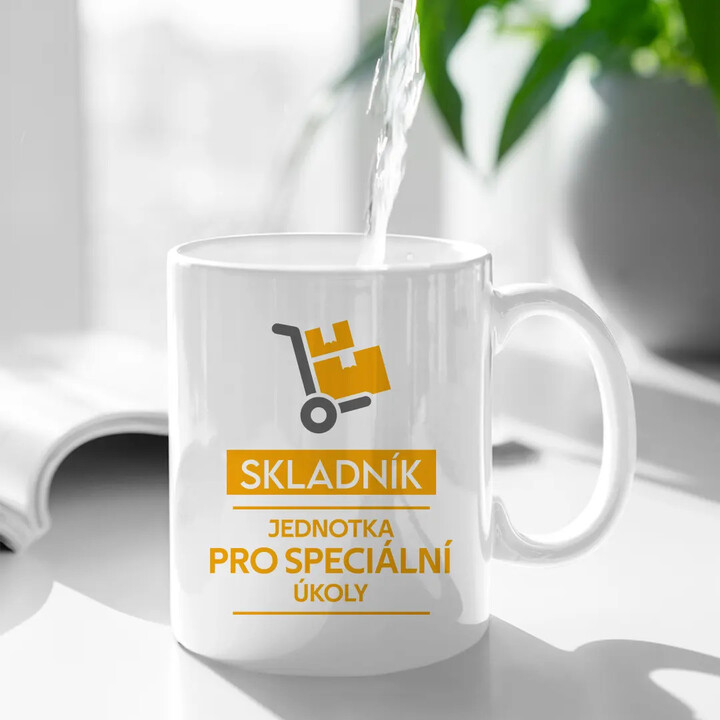 Skladník - jednotka pro speciální úkoly - hrnek s potiskem