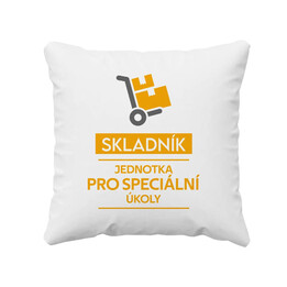 Skladník - jednotka pro speciální úkoly - polštář s potiskem