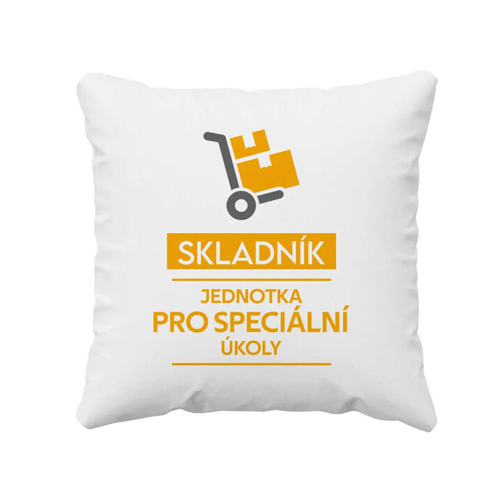 Skladník - jednotka pro speciální úkoly - polštář s potiskem