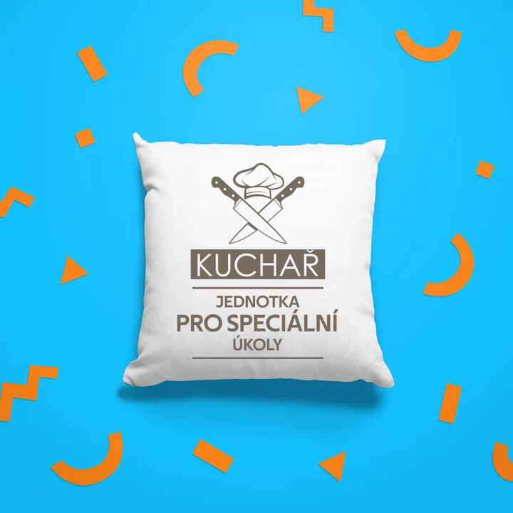 Kuchař - jednotka pro speciální úkoly - polštář s potiskem