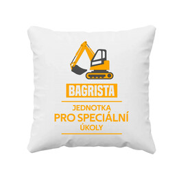 Bagrista - jednotka pro speciální úkoly  - polštář s potiskem