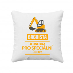 Bagrista - jednotka pro speciální úkoly - polštář s potiskem