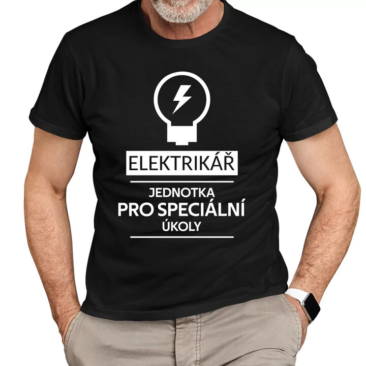 Elektrikář -  jednotka pro speciální úkoly - pánské tričko s potiskem