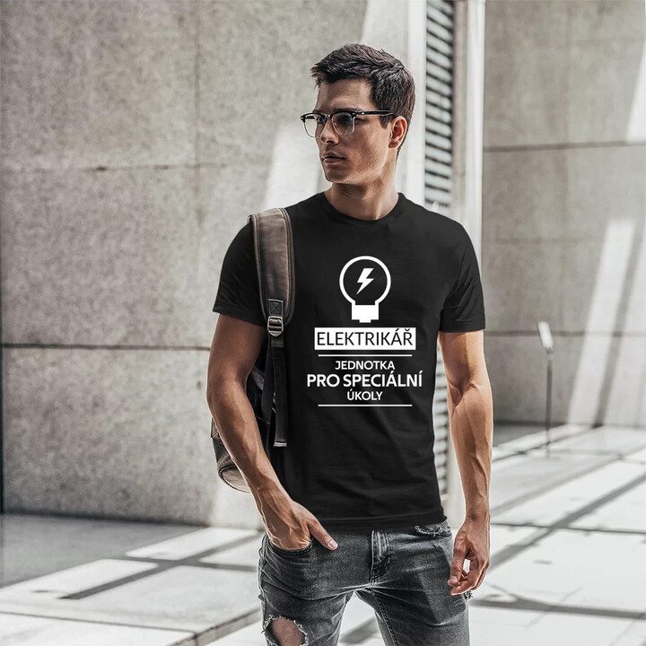 Elektrikář -  jednotka pro speciální úkoly - pánské tričko s potiskem