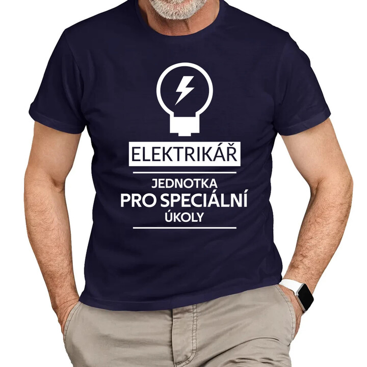 Elektrikář -  jednotka pro speciální úkoly - pánské tričko s potiskem