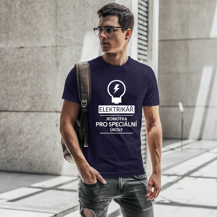 Elektrikář -  jednotka pro speciální úkoly - pánské tričko s potiskem