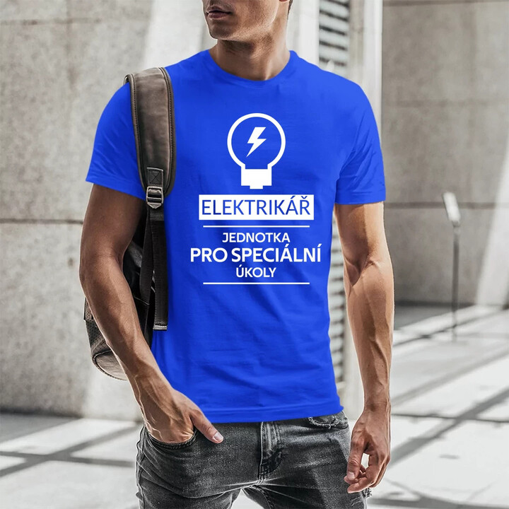 Elektrikář -  jednotka pro speciální úkoly - pánské tričko s potiskem