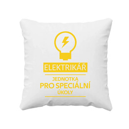 Elektrikář -  jednotka pro speciální úkoly - polštář s potiskem