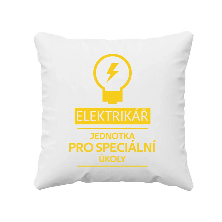 Elektrikář -  jednotka pro speciální úkoly - polštář s potiskem