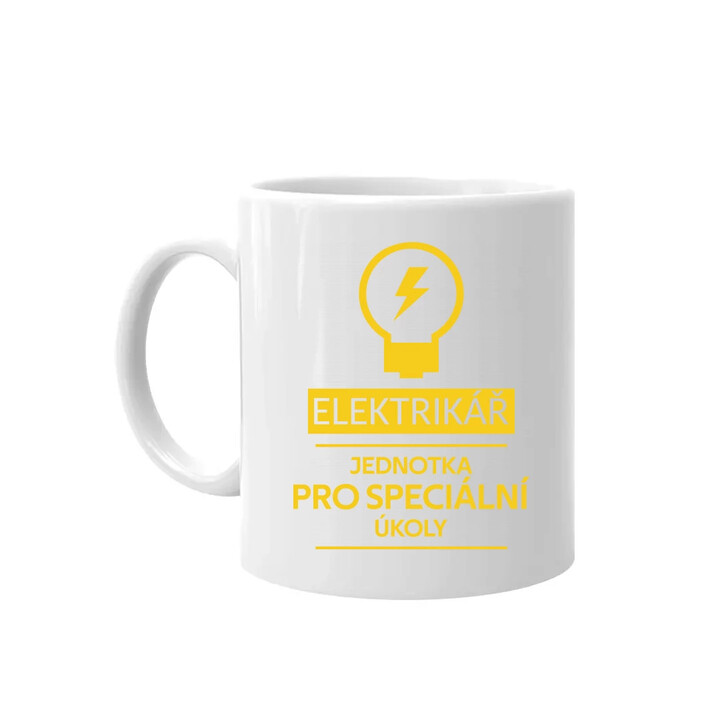 Elektrikář -  jednotka pro speciální úkoly - hrnek s potiskem