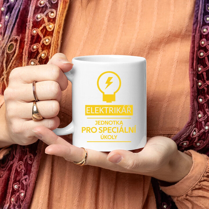 Elektrikář -  jednotka pro speciální úkoly - hrnek s potiskem