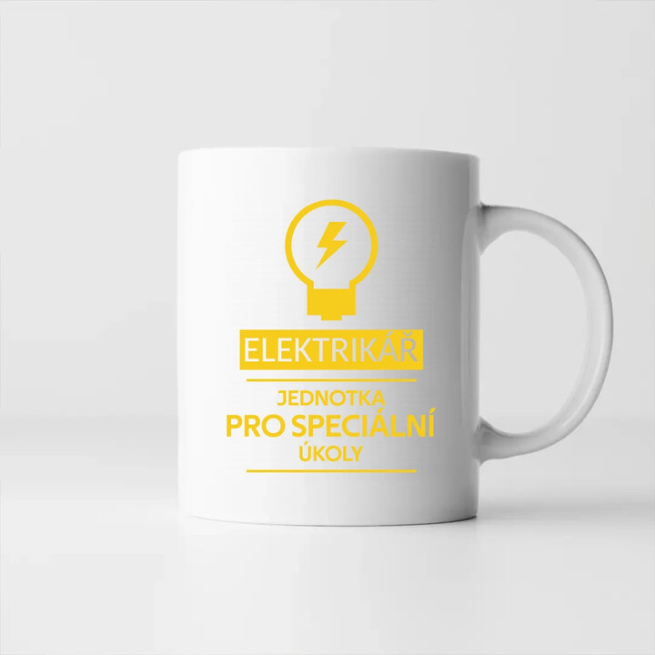 Elektrikář -  jednotka pro speciální úkoly - hrnek s potiskem