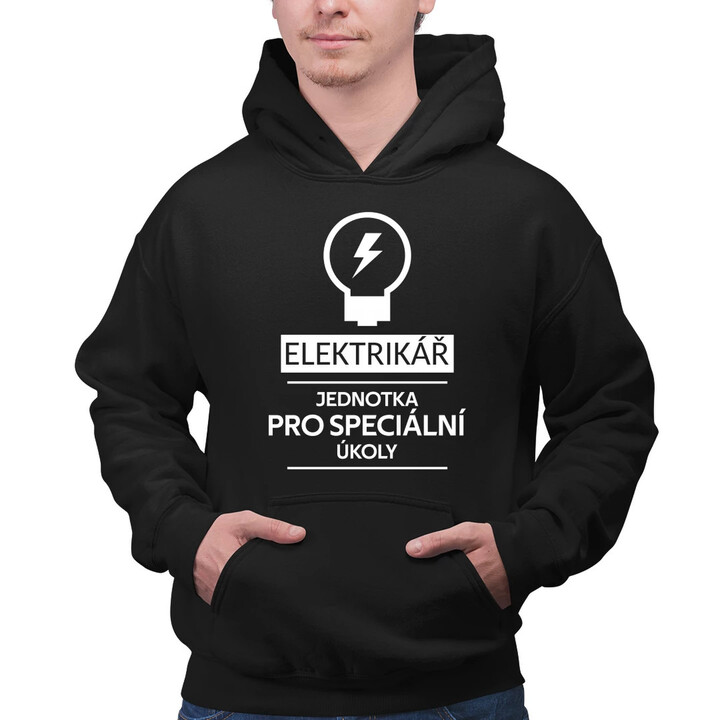 Elektrikář -  jednotka pro speciální úkoly - pánská mikina s potiskem