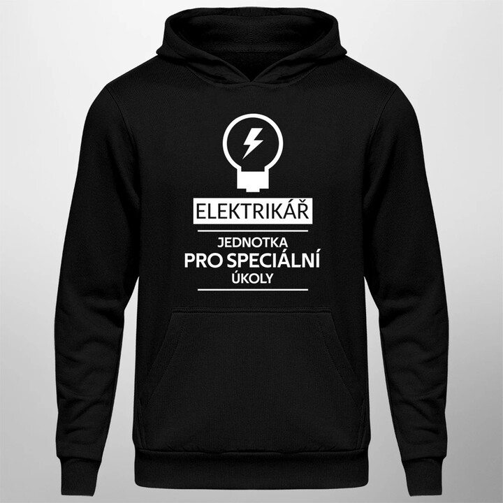 Elektrikář -  jednotka pro speciální úkoly - pánská mikina s potiskem