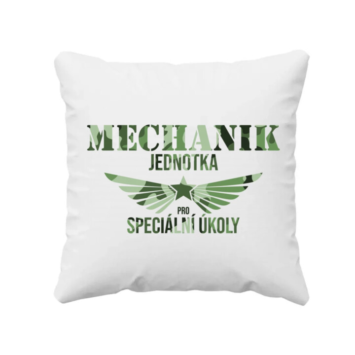 Mechanik - jednotka pro speciální úkoly  - polštář s potiskem