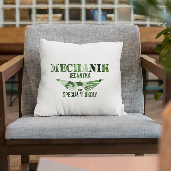 Mechanik - jednotka pro speciální úkoly  - polštář s potiskem