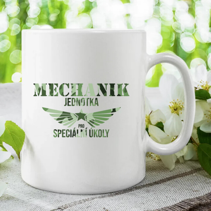 Mechanik - jednotka pro speciální úkoly  - hrnek s potiskem