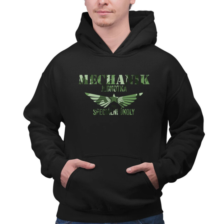 Mechanik - jednotka pro speciální úkoly  - pánská mikina s potiskem