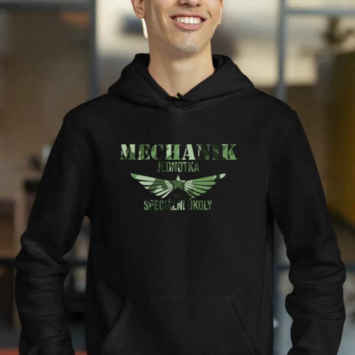 Mechanik - jednotka pro speciální úkoly  - pánská mikina s potiskem
