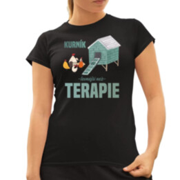 Kurník - levnější než terapie  - dámské tričko s potiskem