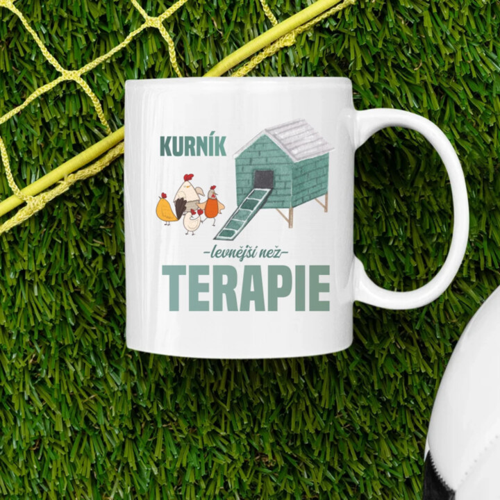 Kurník - levnější než terapie - hrnek s potiskem