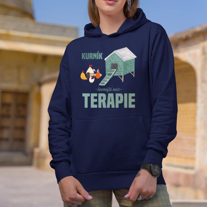 Kurník - levnější než terapie - dámská mikina s potiskem