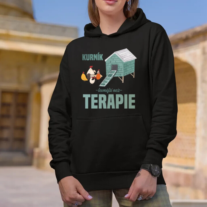 Kurník - levnější než terapie - dámská mikina s potiskem